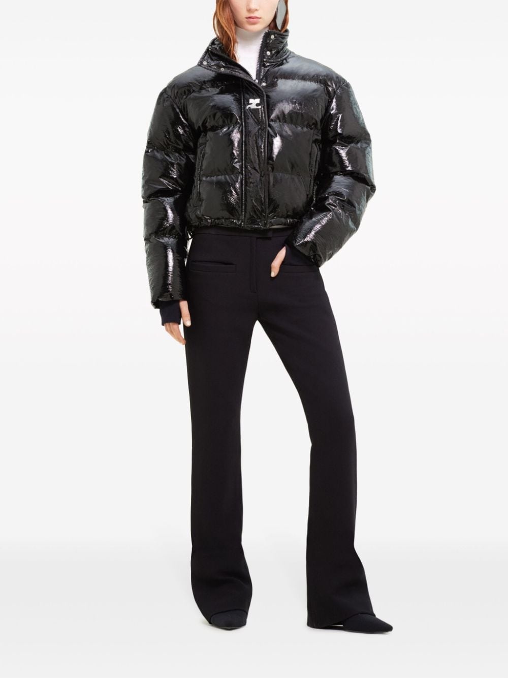 Courreges Women Piumino Crop In Vinile - 3