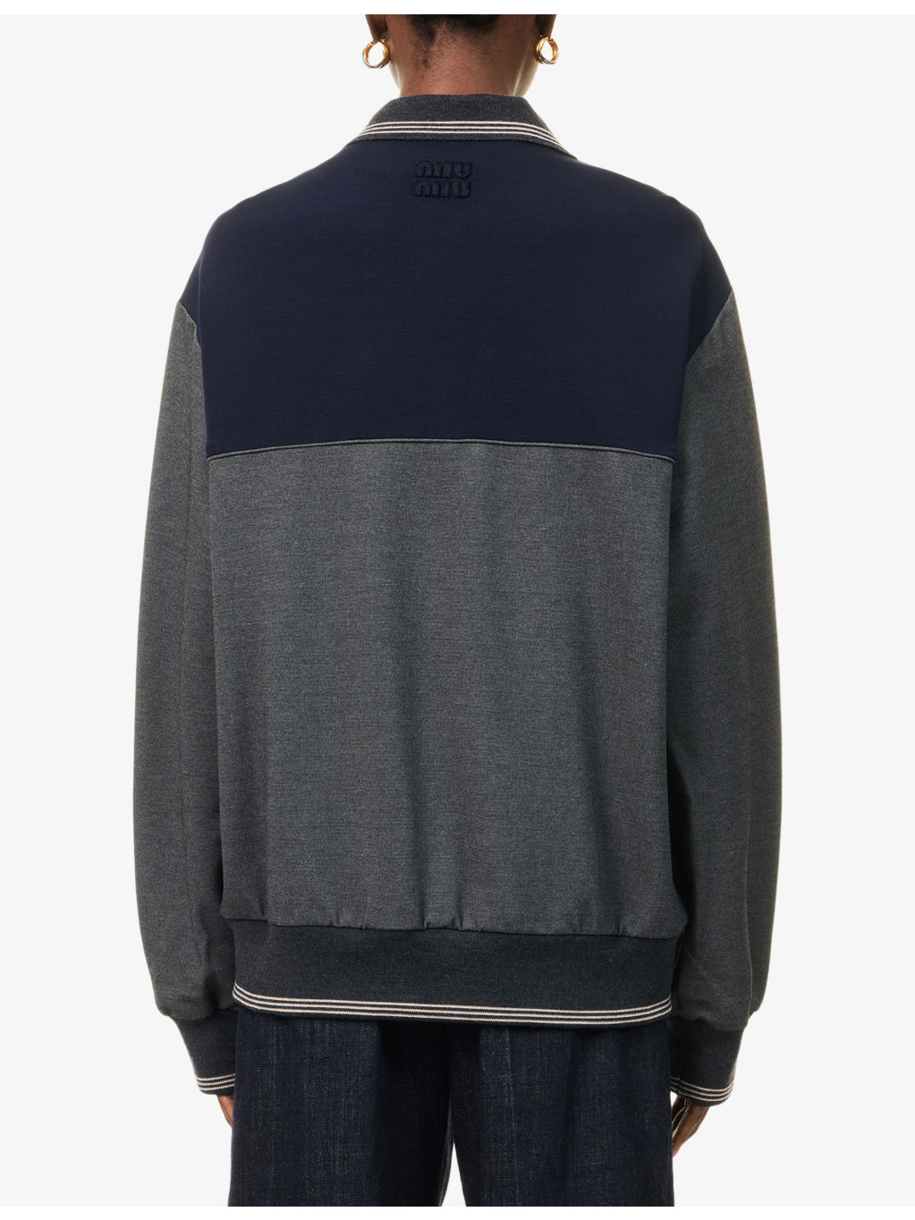 Asymmetric Jersey Polo Jacket - 4