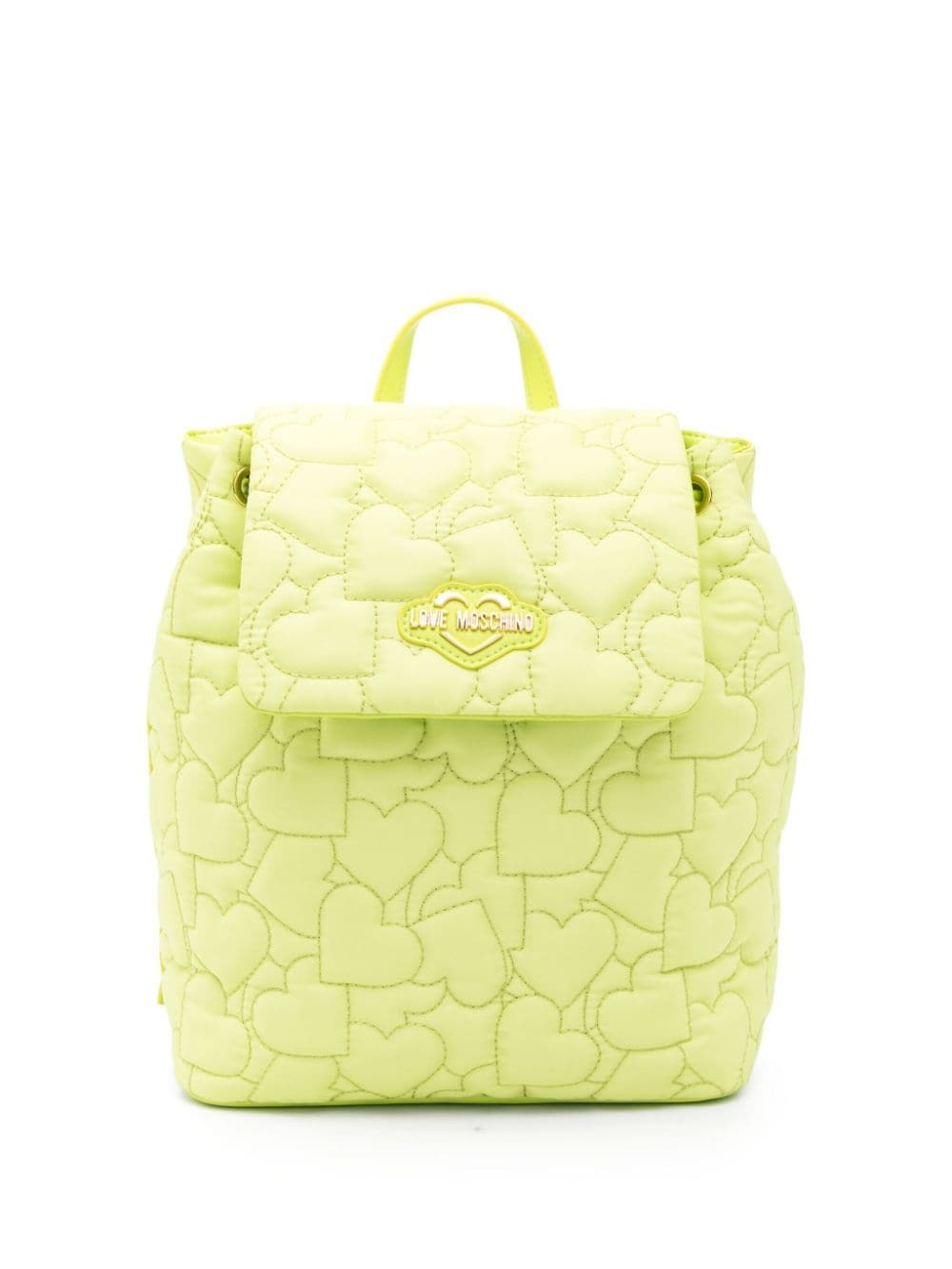 heart-motif quilted backpack - 1