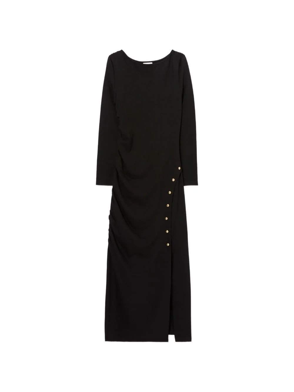 long fitted jersey dress - 1