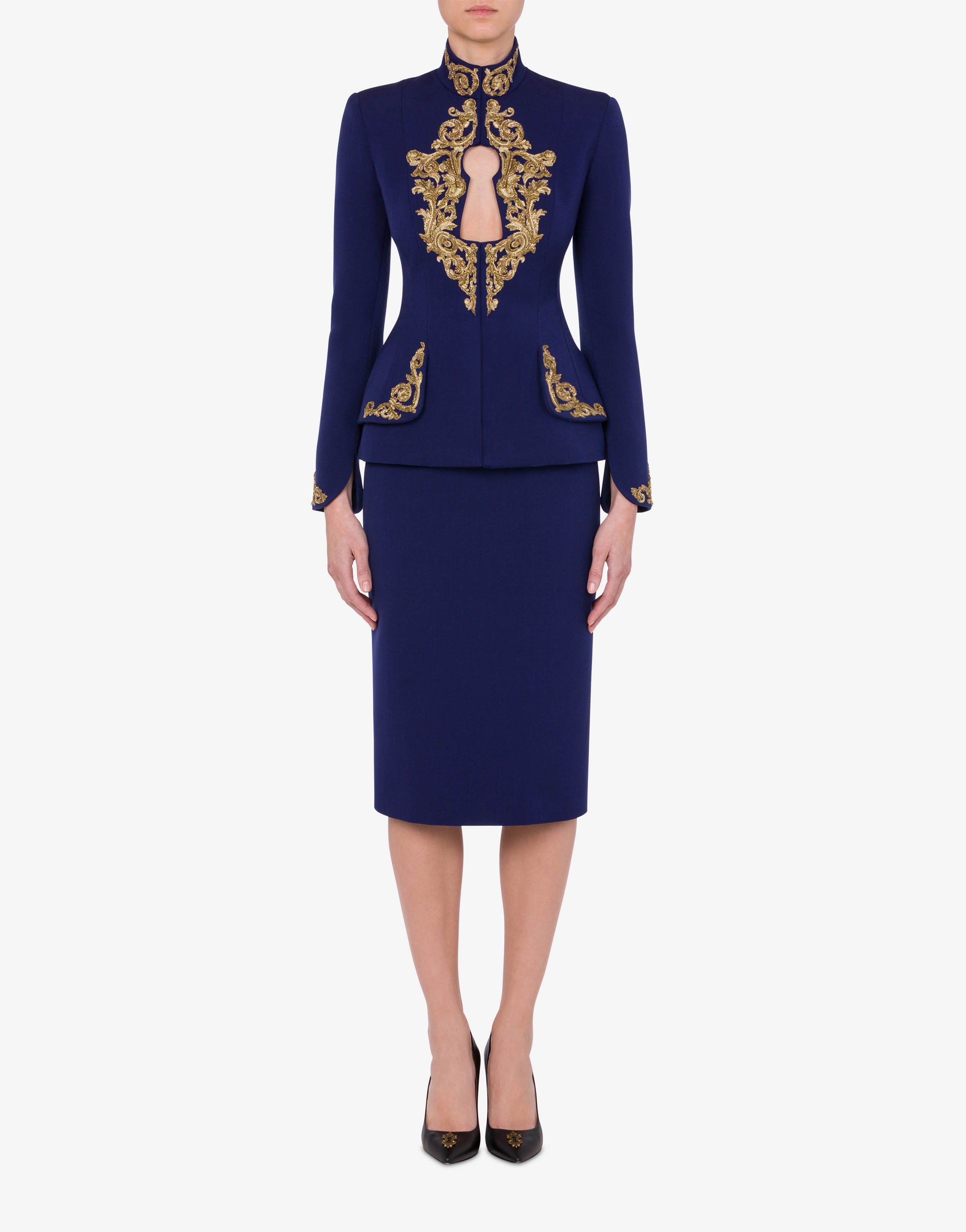 BAROQUE LOCK WOOL FAILLE JACKET - 2