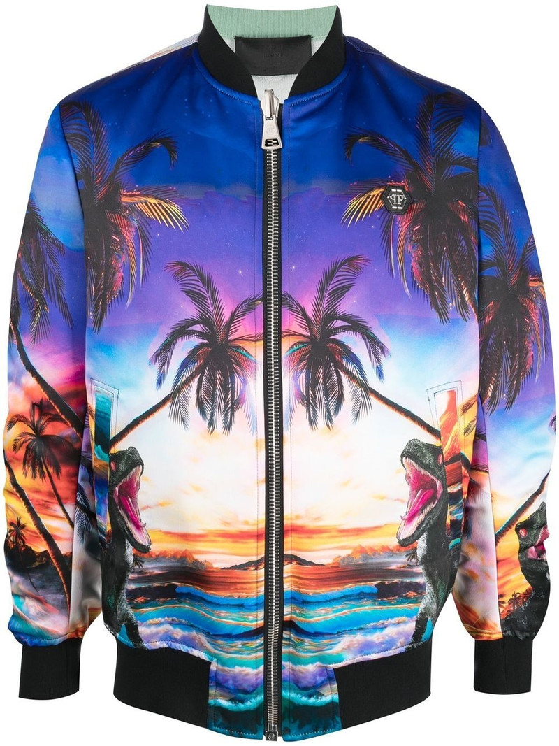 Hawaii printed bomber jacket 1