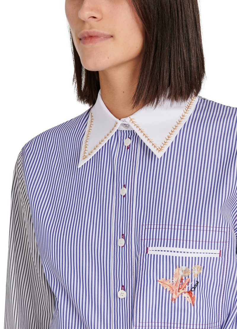 pinstripe-pattern 셔츠dress 4