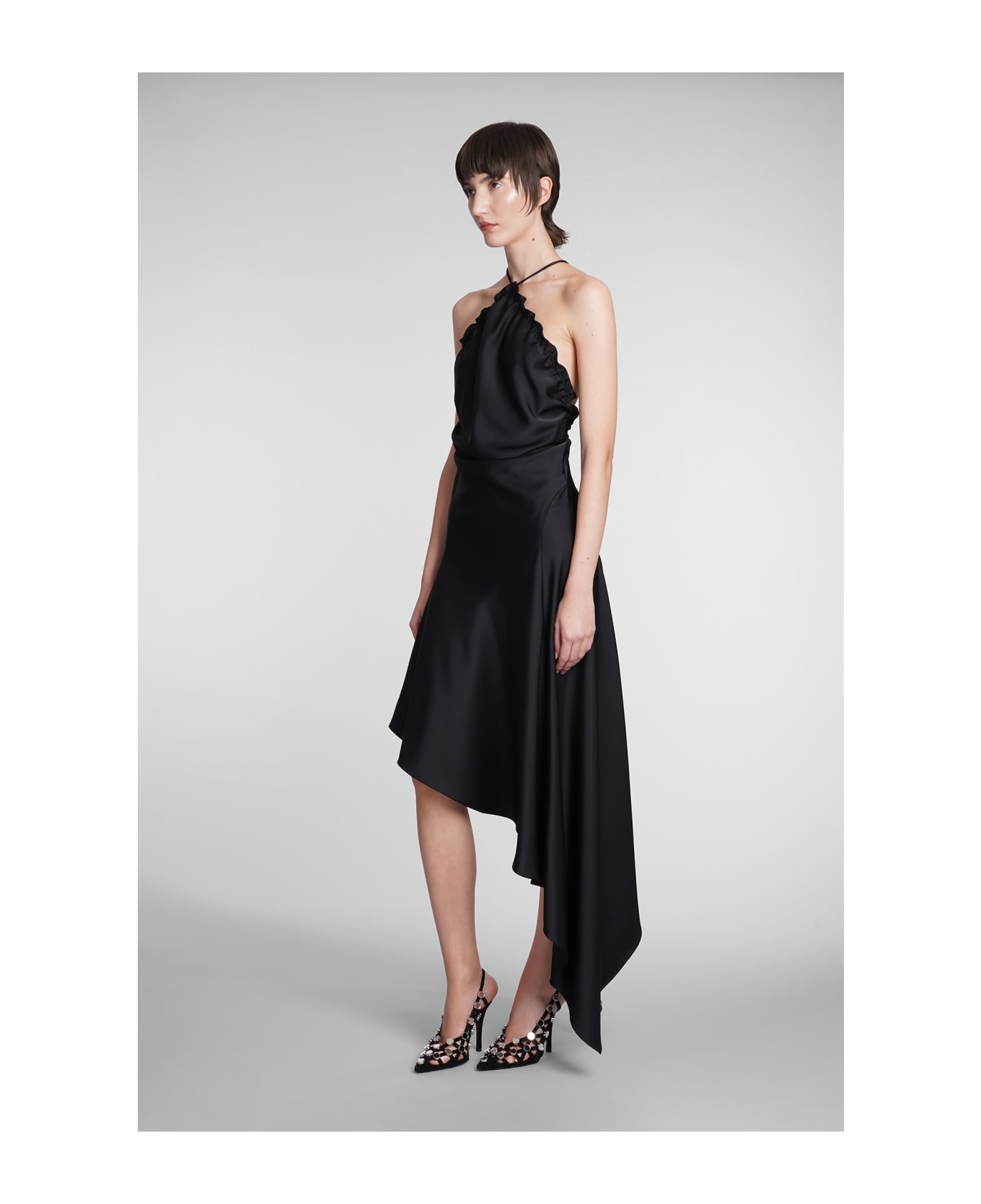 Dress In Black Satin - 4