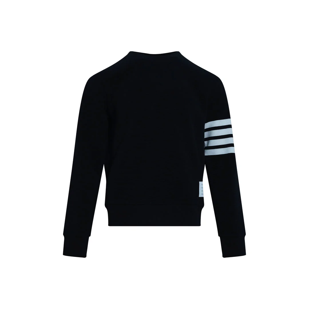 4-Bar Cotton Pullover Sweatshirt - 1