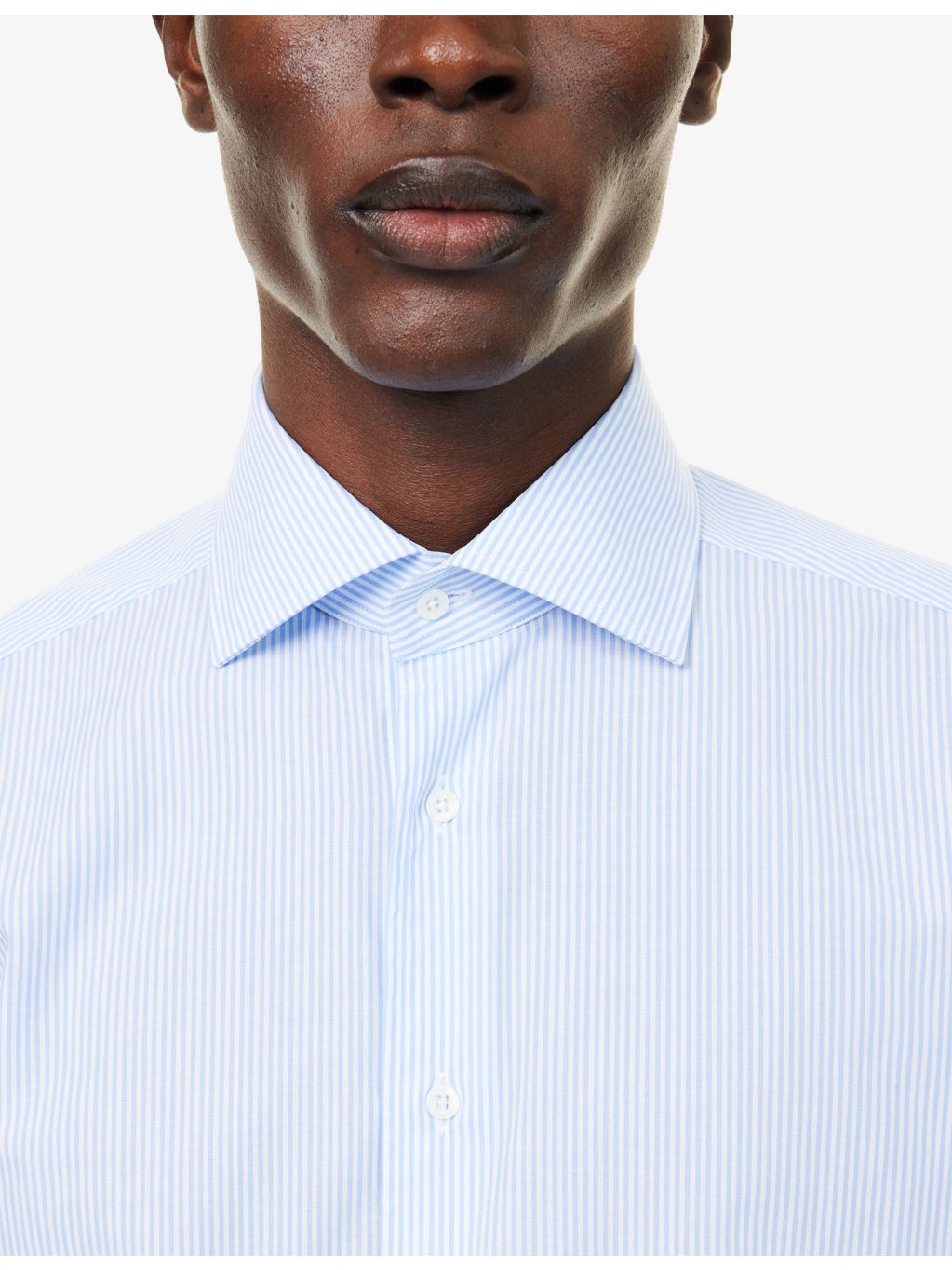 Regular-Fit Stripe-Print Wrinkle-Free Cotton Shirt - 5