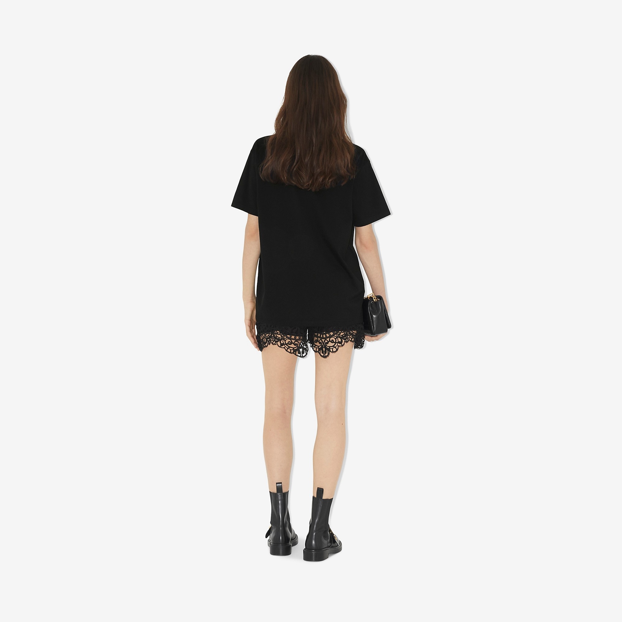 Oak Leaf Crest Cotton Oversized T-shirt - 4