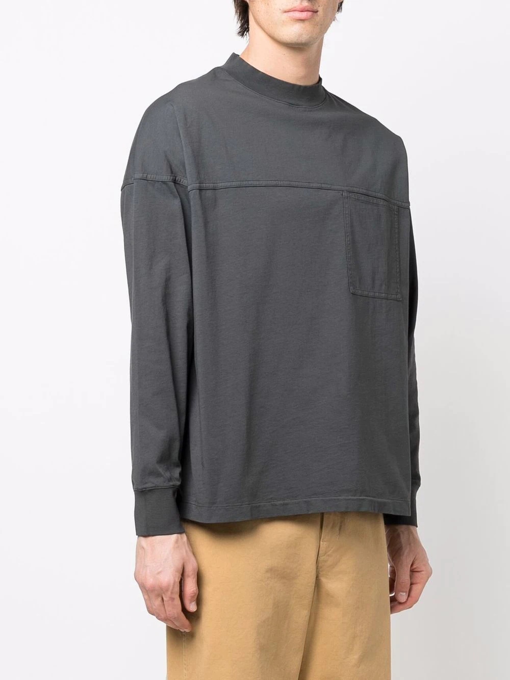 panelled pocket sweatshirt - 3