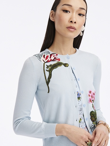 UNFINISHED FLORAL THREADWORK CARDIGAN - 4