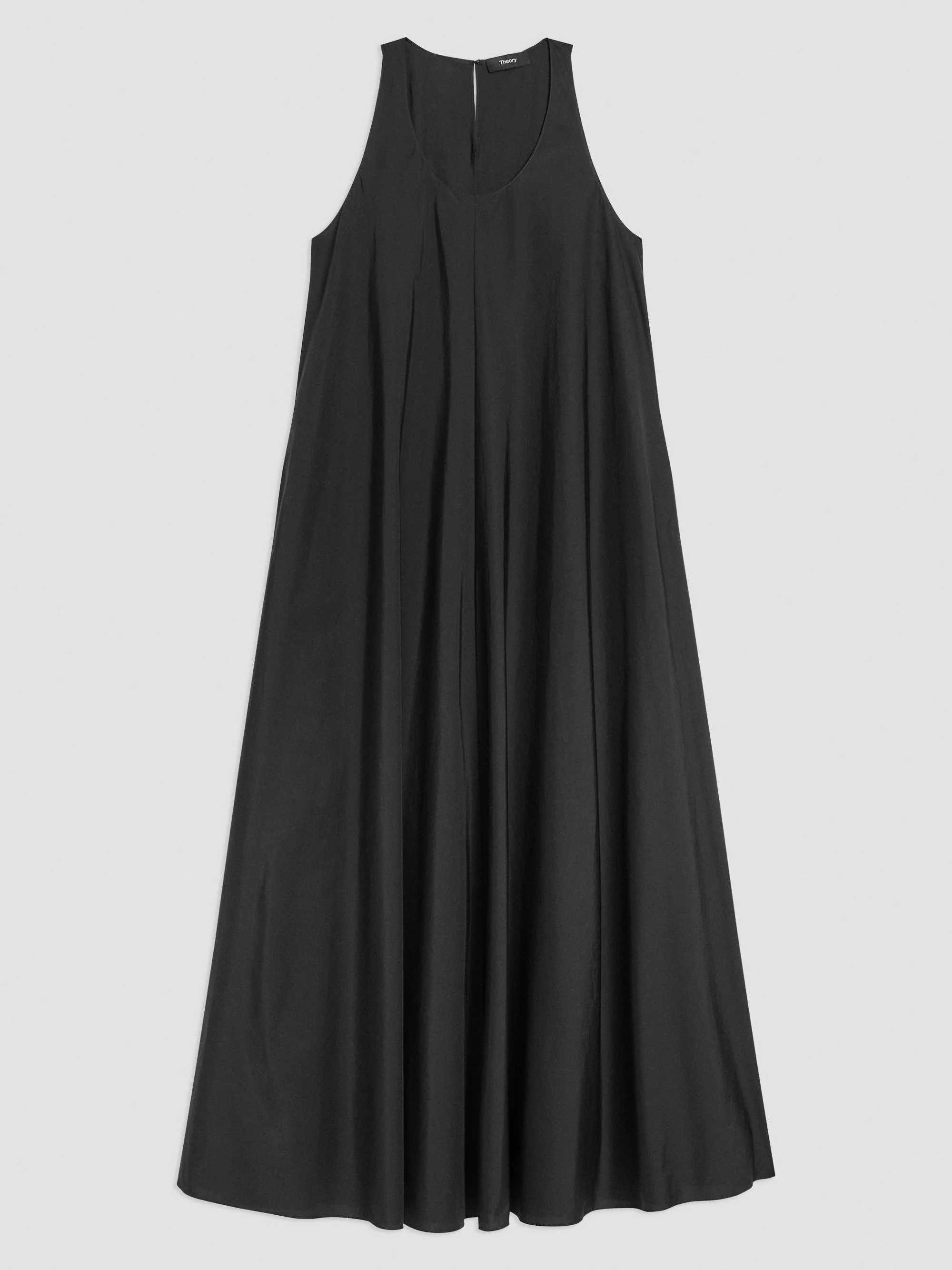 Women's Scoopneck Cotton-Blend A-Line Maxi Dress - Black - 1