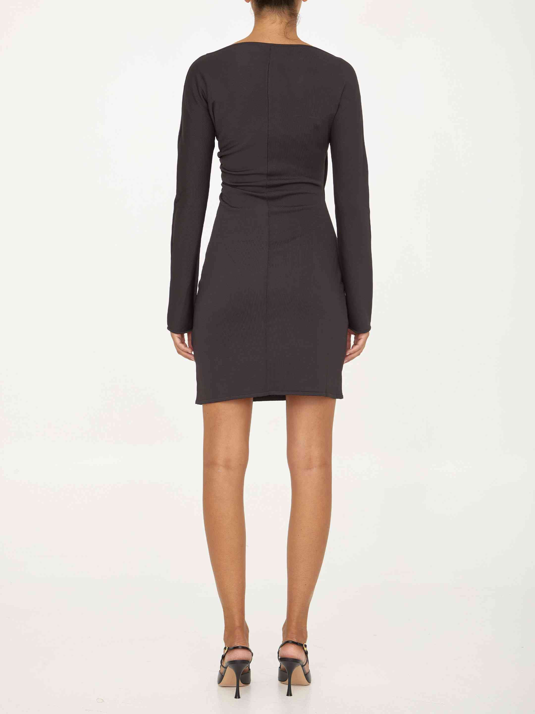 Bottega Veneta Women Brown Viscose Dress - 4