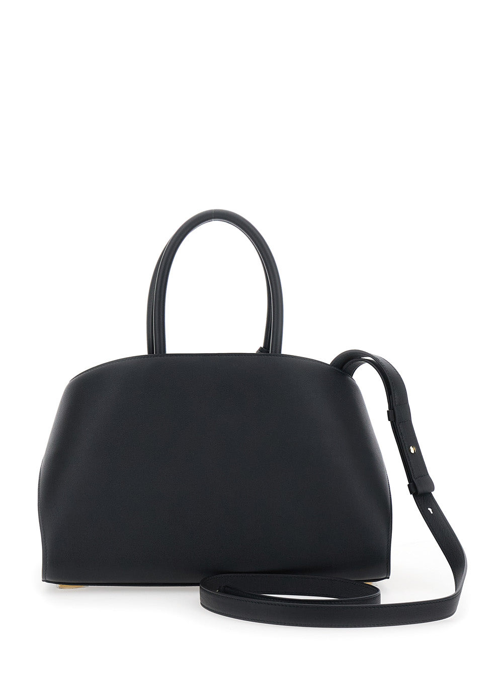 Ferragamo Women 'Hug S' Black Handbag With Logo And Gancini Buckle In Leather Woman - 4