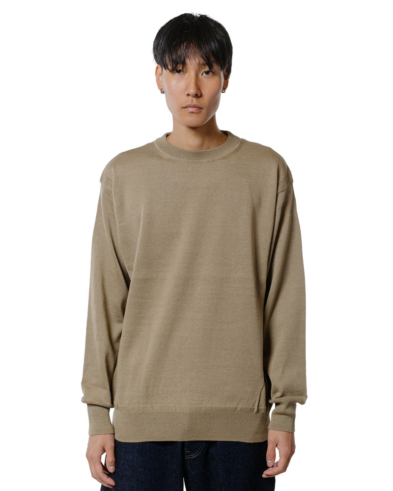 PHIGVEL MAKERS Co. W/L Crewneck Knit Khaki Beige outlook