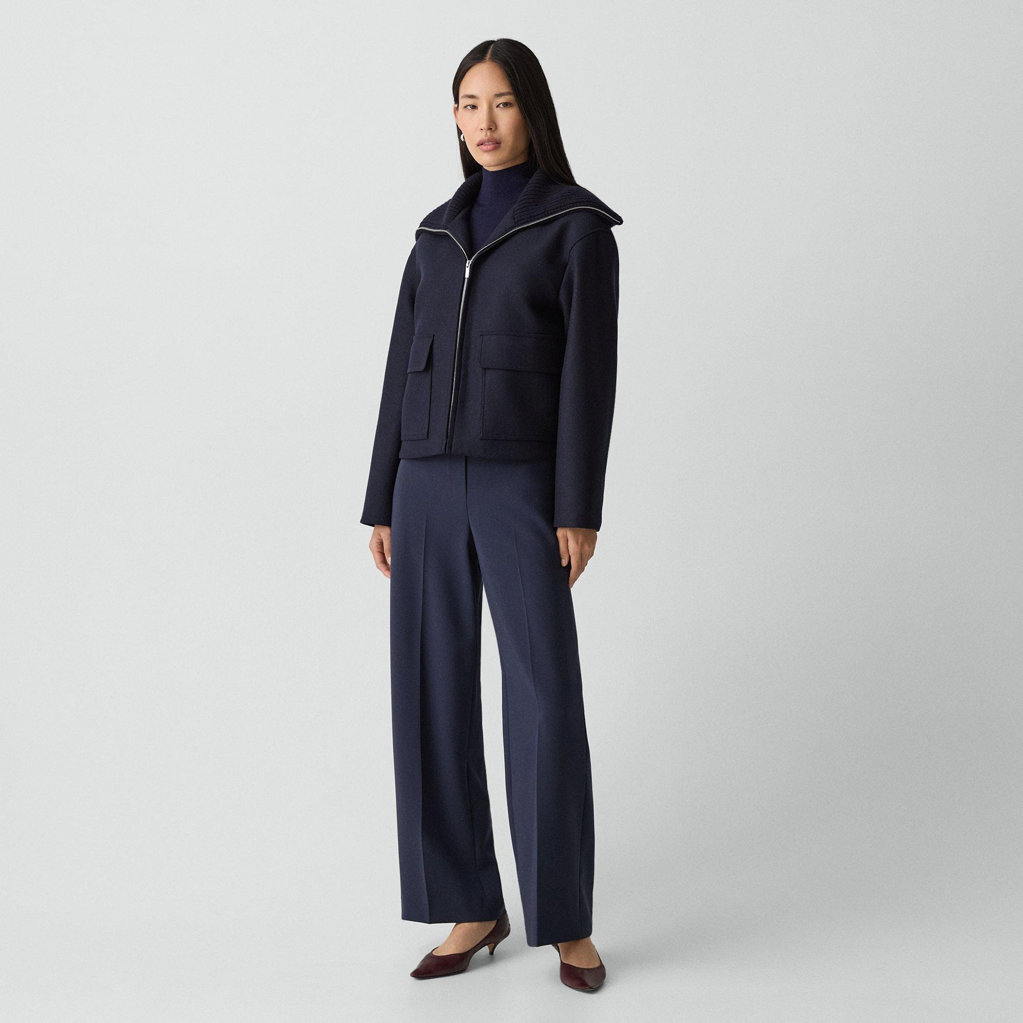 Wing Collar Jacket in Wool - 6
