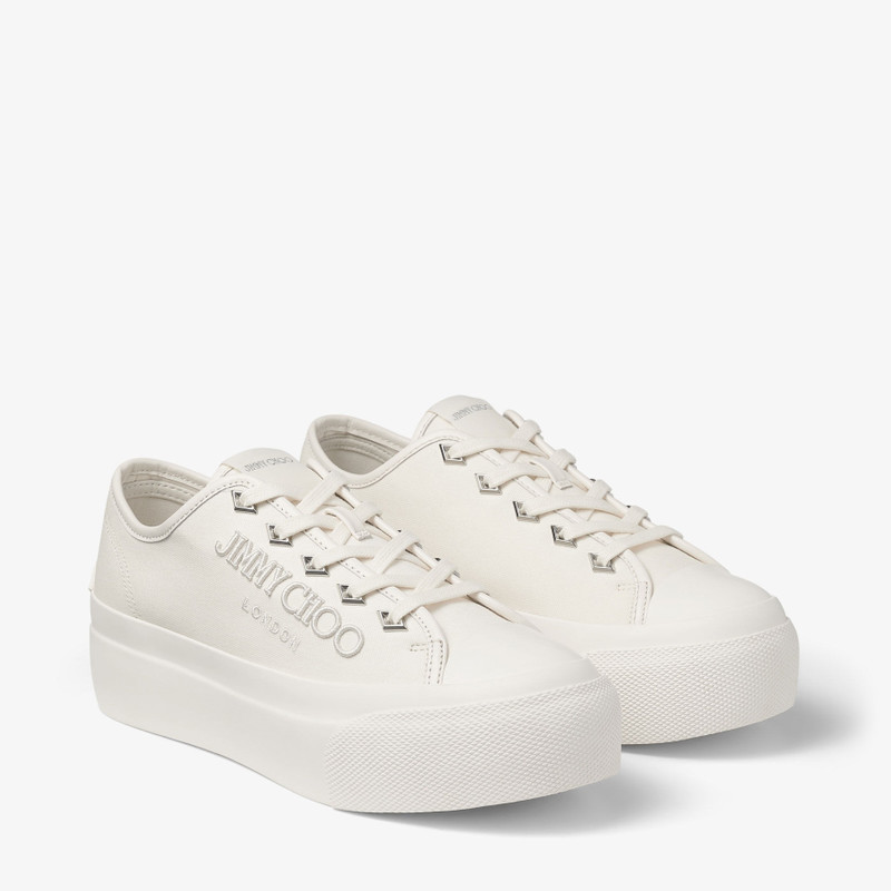 JIMMY CHOO Palma Maxi/F
Latte Canvas Platform Trainers with Embroidered Logo outlook