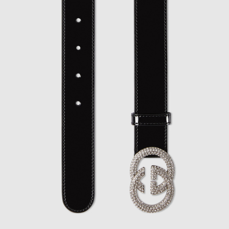 GUCCI Thin belt with Interlocking G buckle outlook
