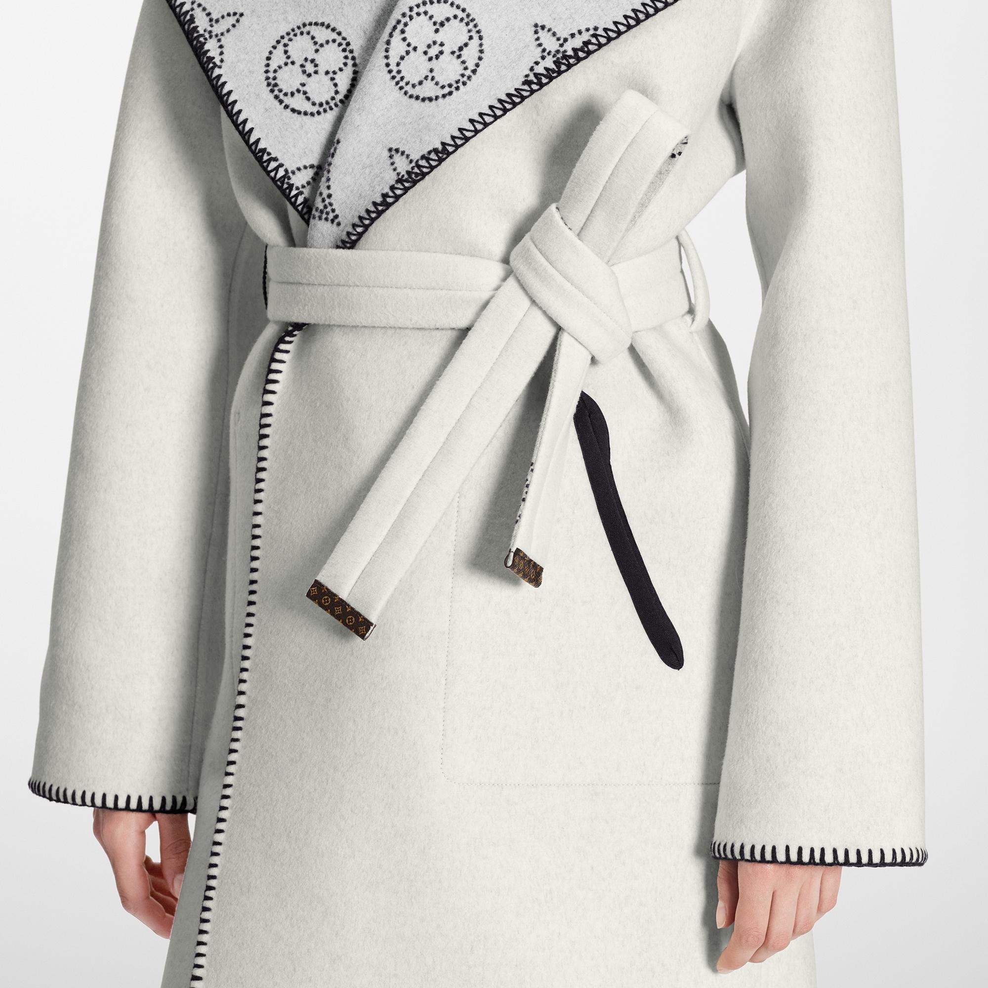 Reversible Mahina Monogram Wrap Coat - 4