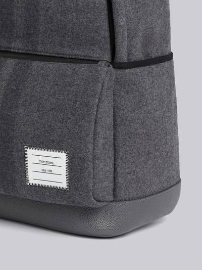 Thom Browne Medium Grey Double Face Melton 4-Bar Easy Backpack outlook