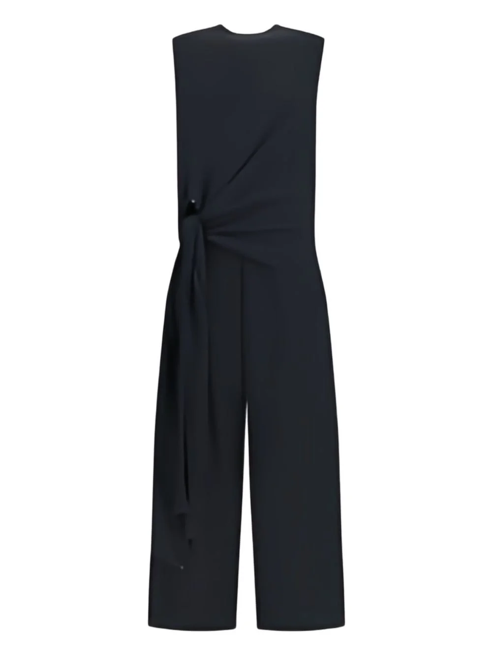 sleeveless tie-front jumpsuit - 1