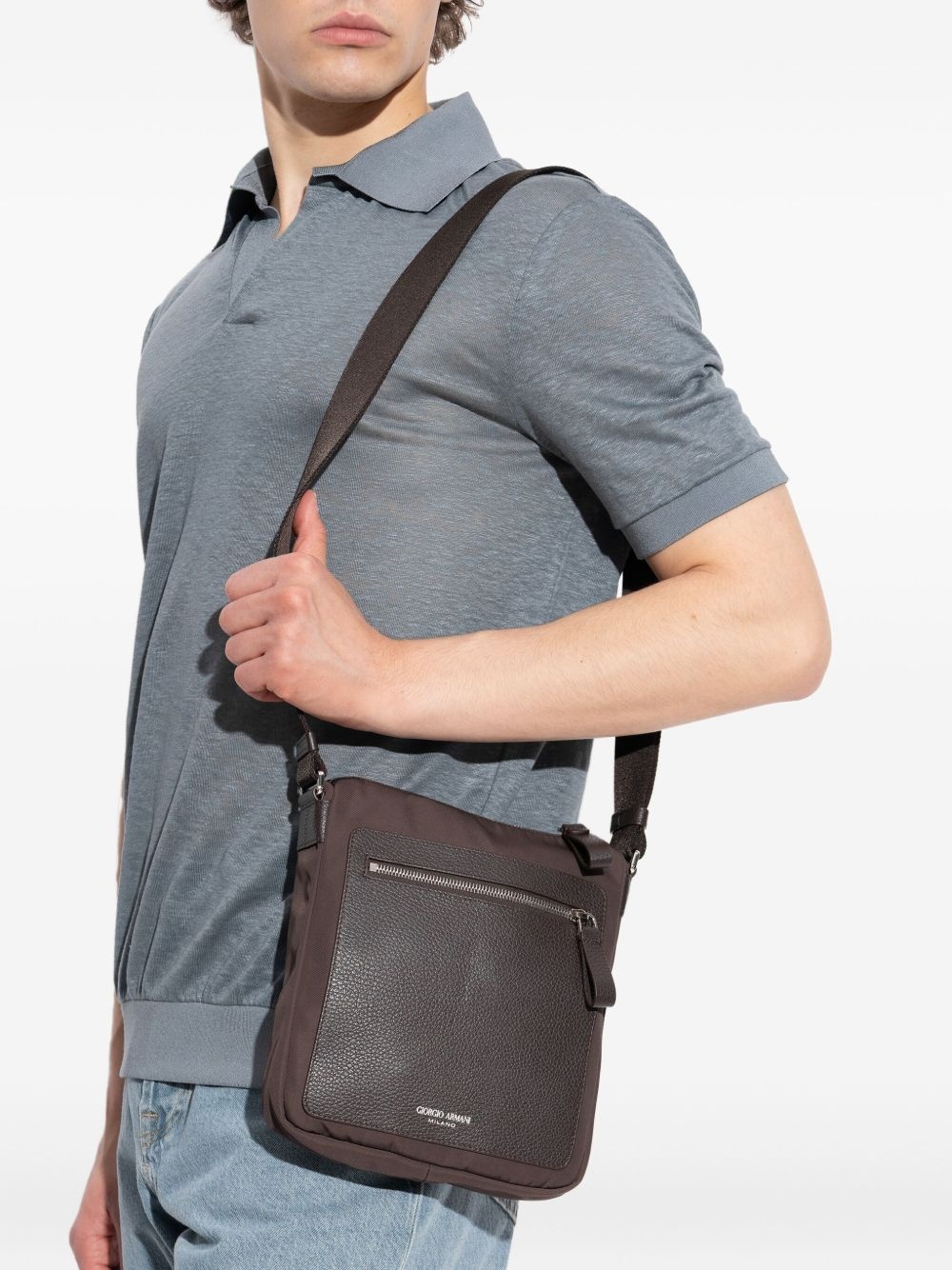 logo-stamp crossbody bag - 2