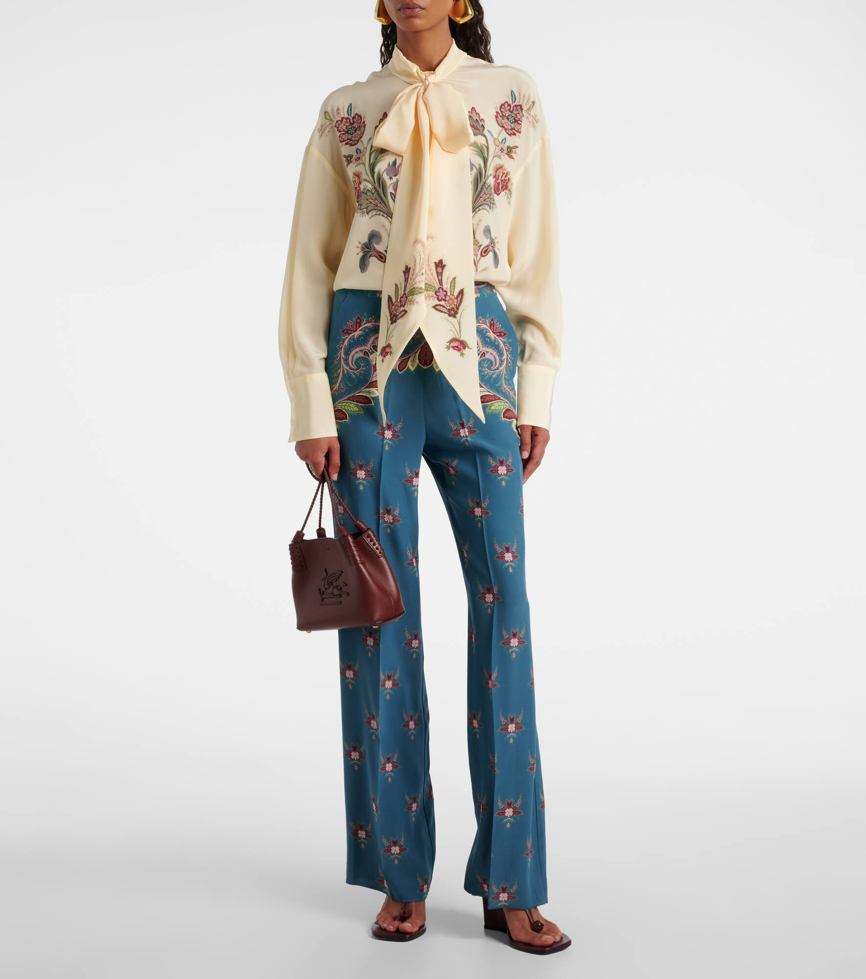 Floral silk blouse - 2