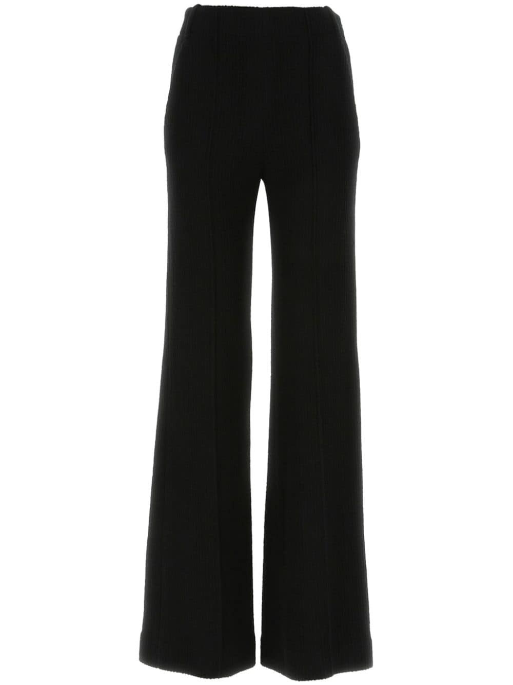 virgin wool flared trousers - 1