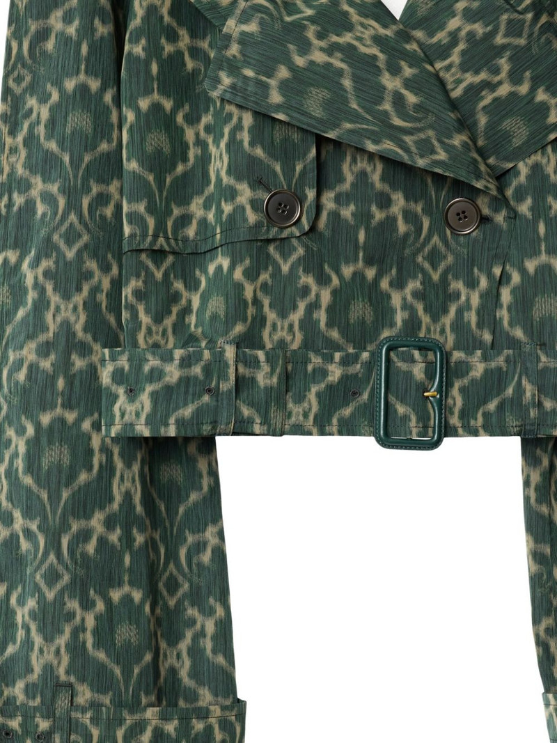 Burberry graphic-print belted jacket outlook