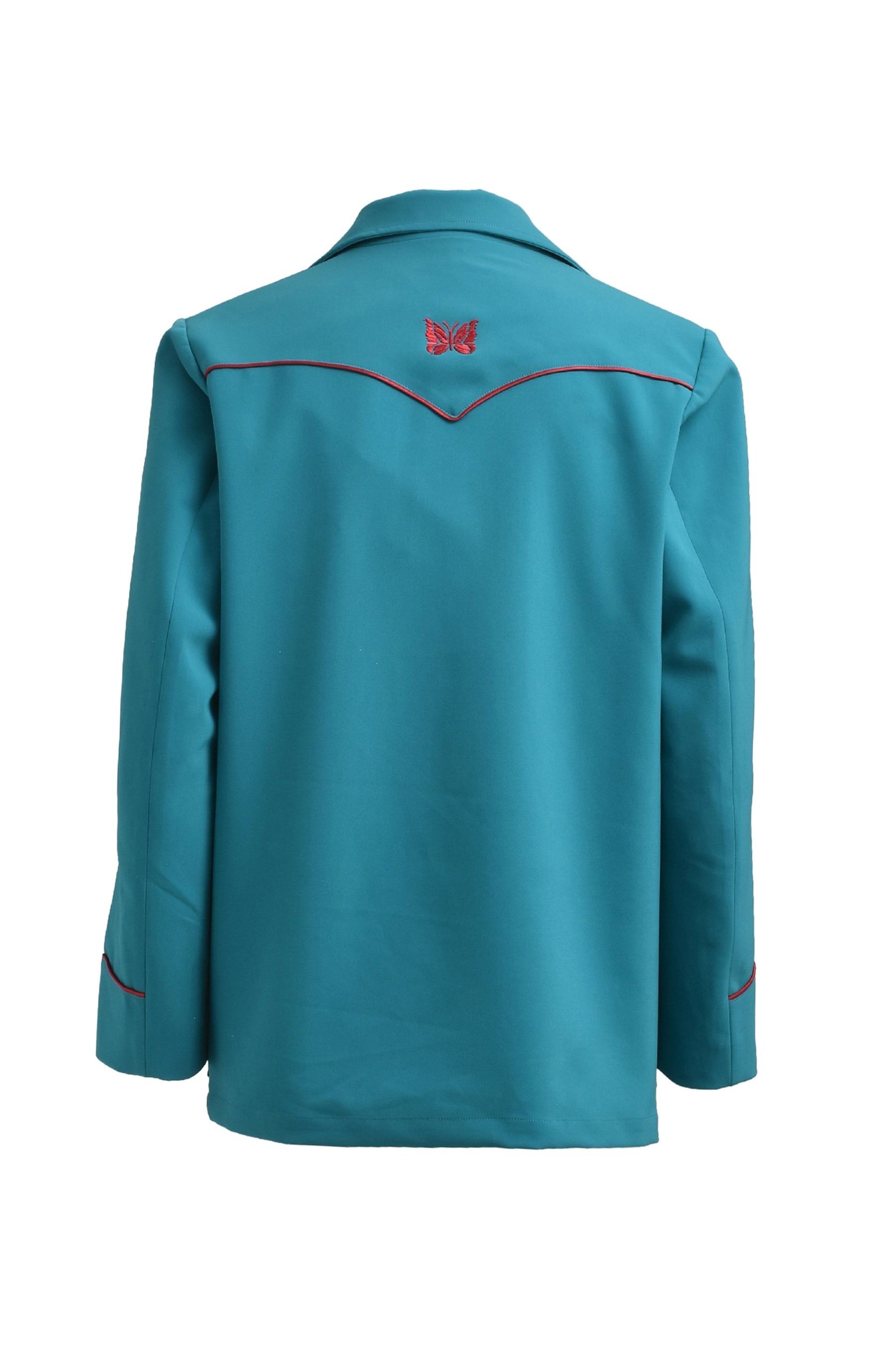 NEEDLES WESTERN LEISURE JACKET - PE/PU DOUBLE CLOTH / TURQUOISE | REVERSIBLE