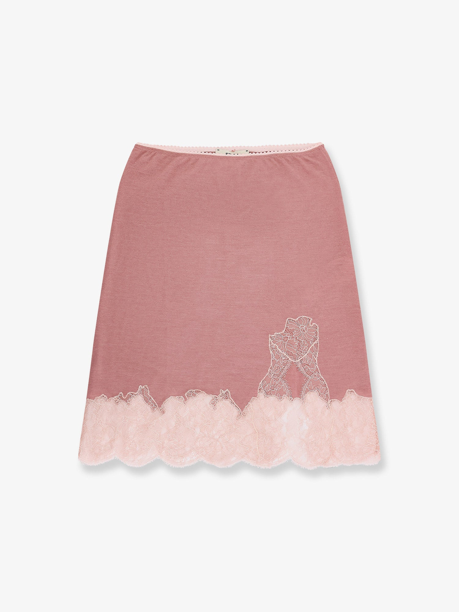 Cashmere And Silk Skirt With Lace Profiles - 1
