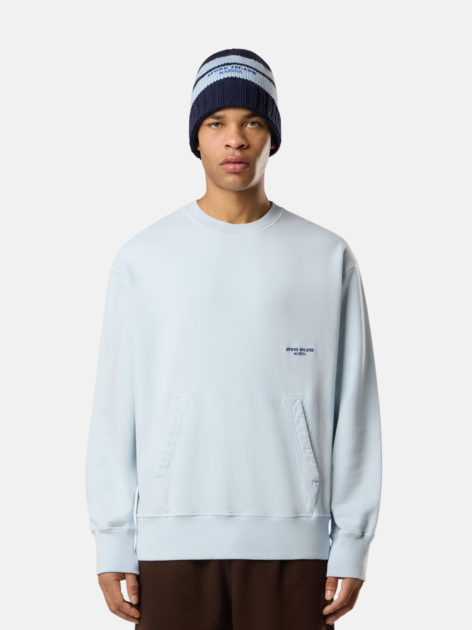 6100071 BRUSHED ORGANIC COTTON FLEECE_STONE ISLAND MARINA - 2