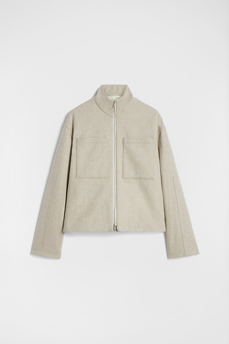 Felt Wool Padded Blouson 1
