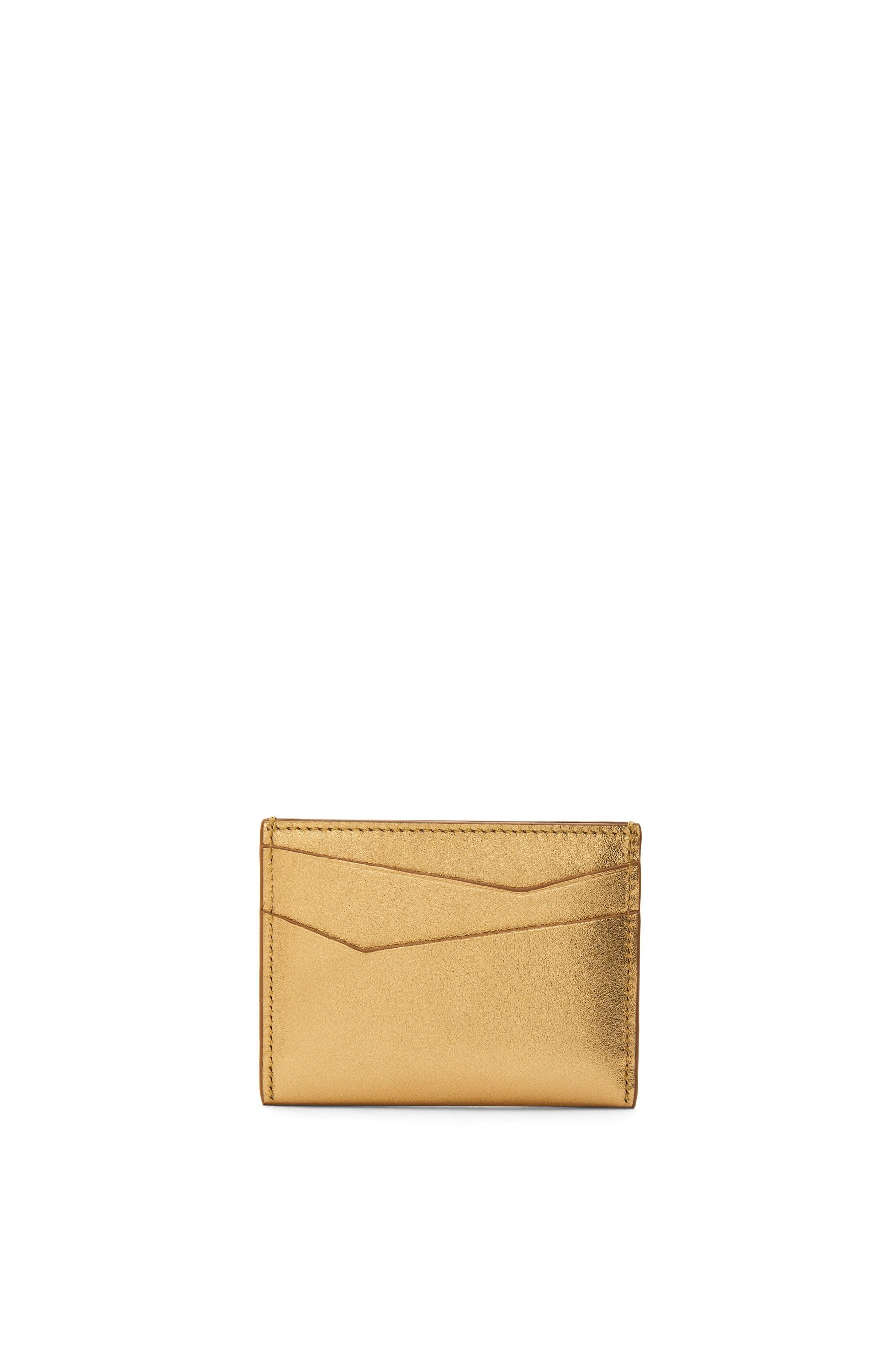 Puzzle plain cardholder in metallic calfskin - 3