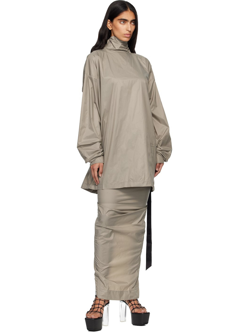 Rick Owens DRKSHDW Taupe Concordians Pull On Pillar Maxi Skirt outlook