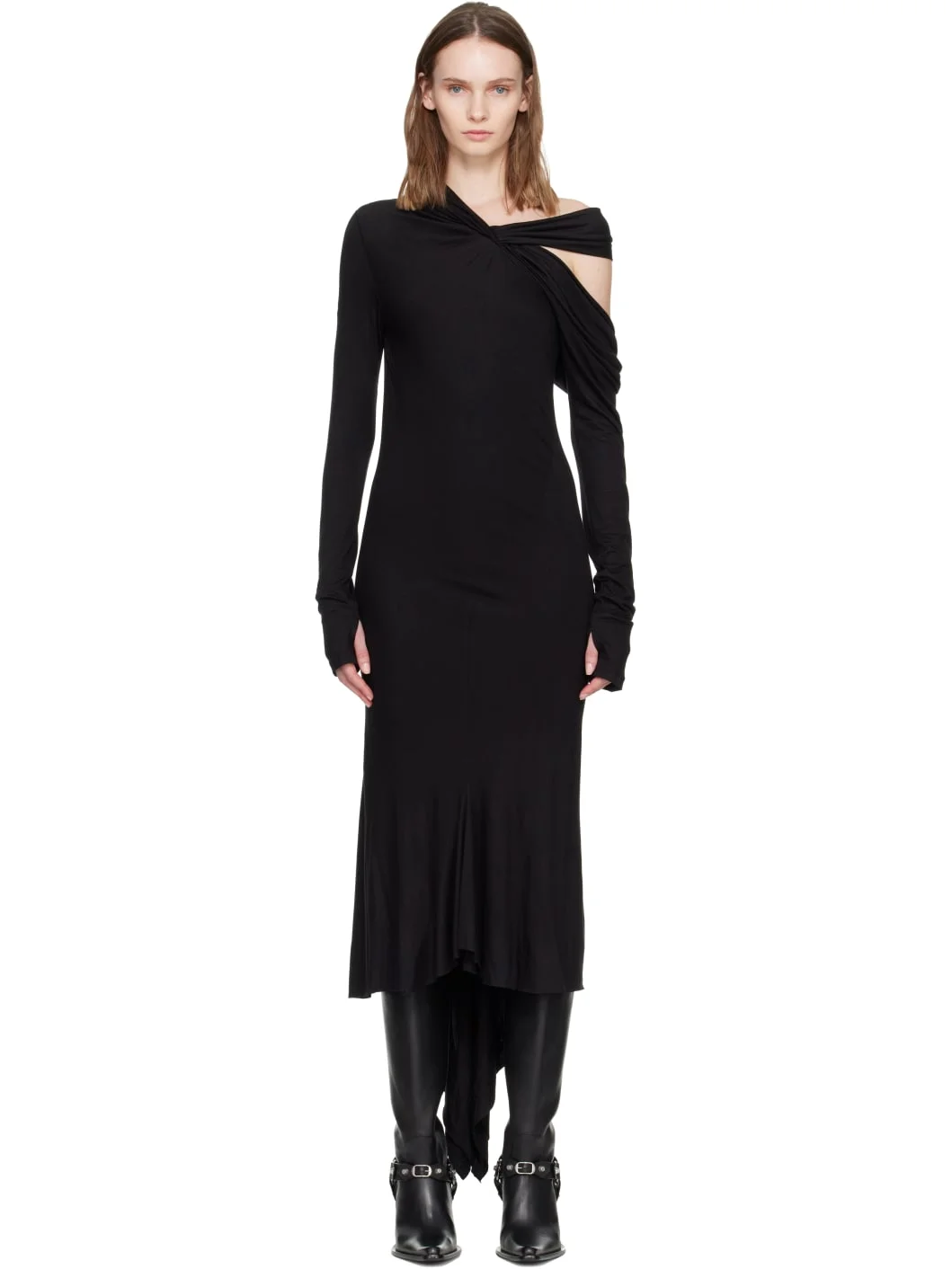 Blac Twist Strap Midi Dress - 1