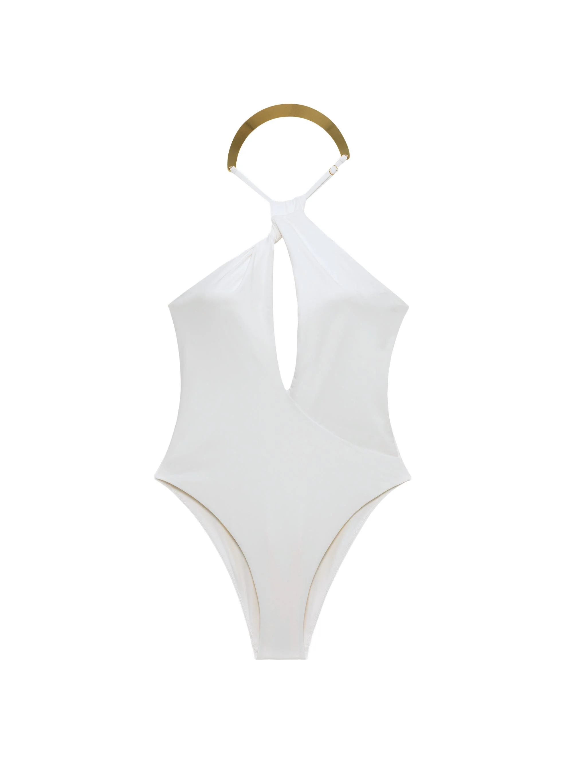 Women's Bindi Draped One-Piece Swimsuit - Ivory - 1