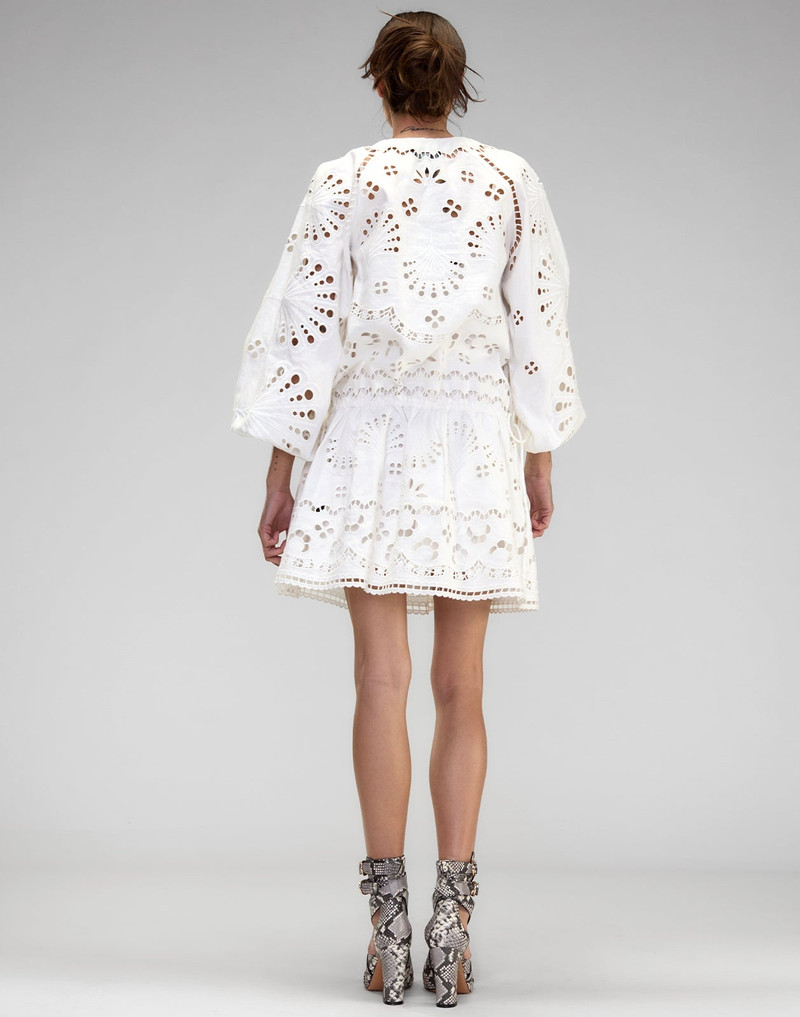 Eva Embroidered Drop Waist Dress 4