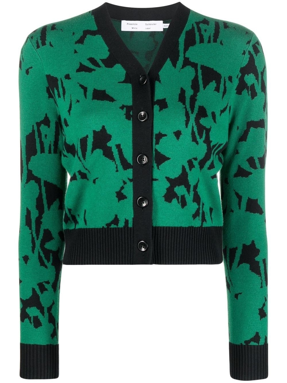 Knit Floral Cardigan - 1