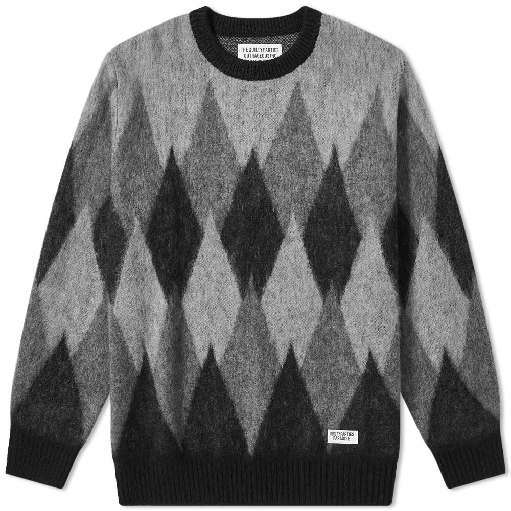 Wacko Maria Diamond Mohair Crew Knit - 1