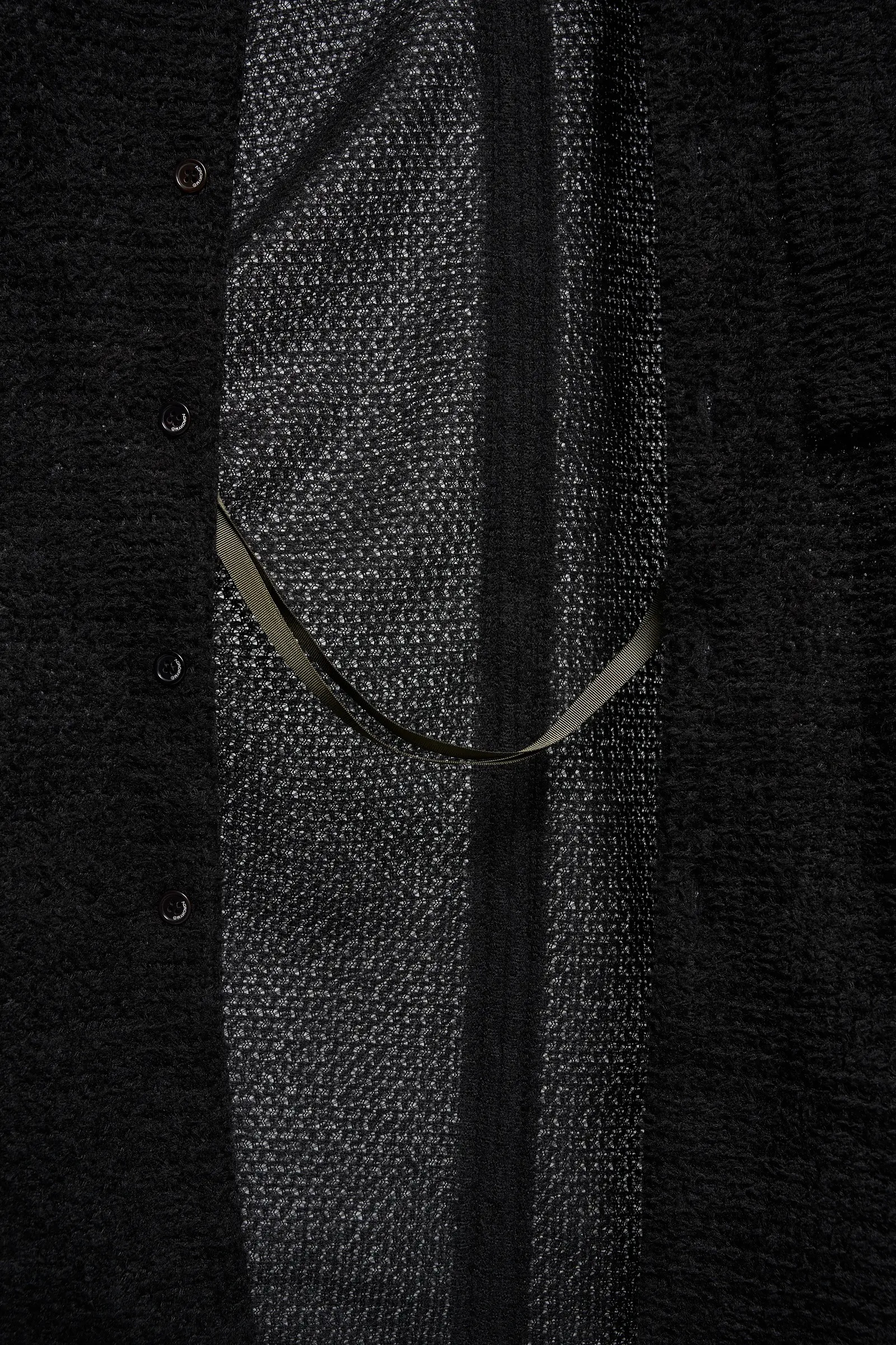 LA1-AD Lofted Knit Fiber Long Sleeve Shirt Black - 26