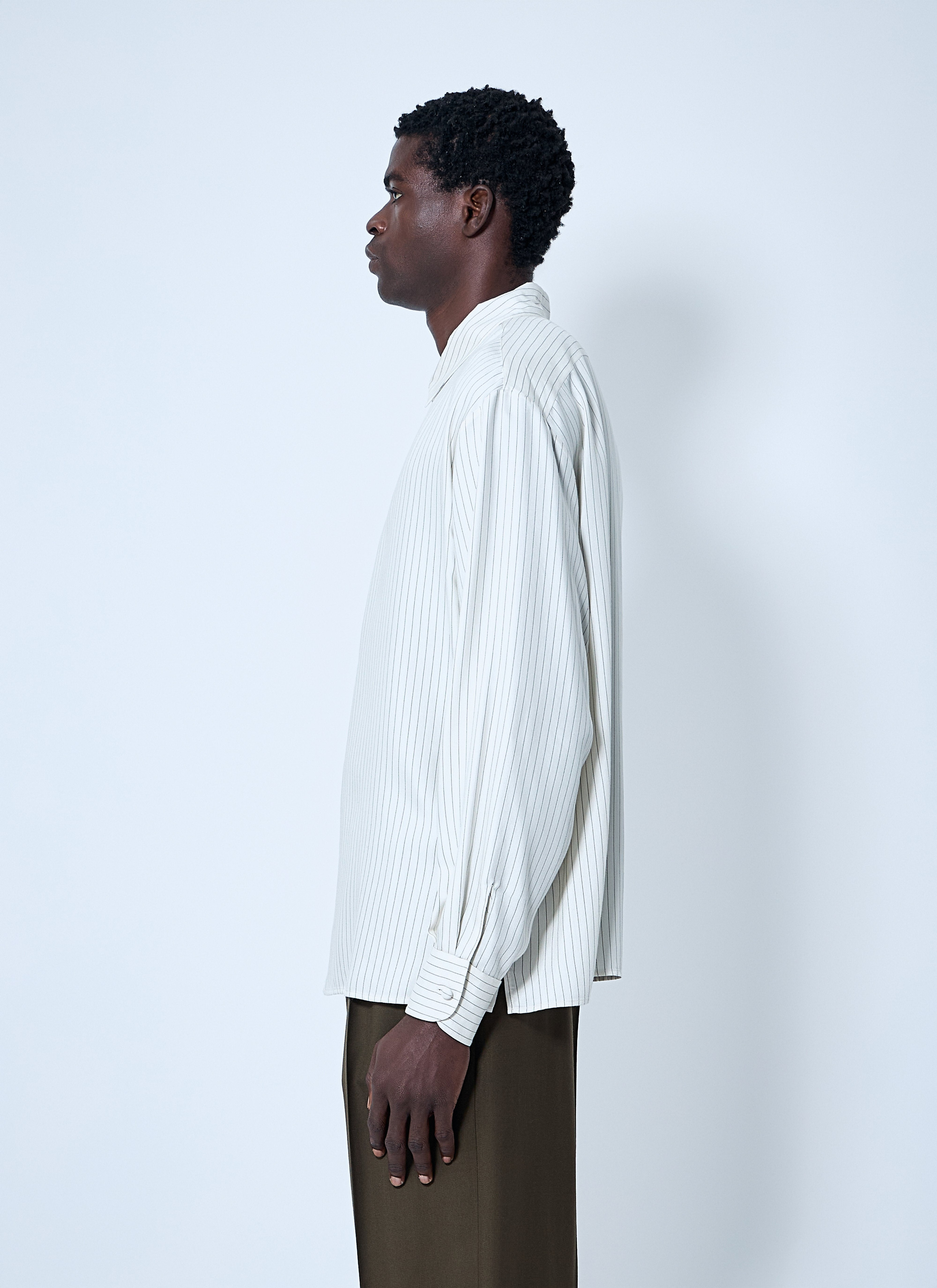Saint Laurent Men Striped Tunic Shirt - 3