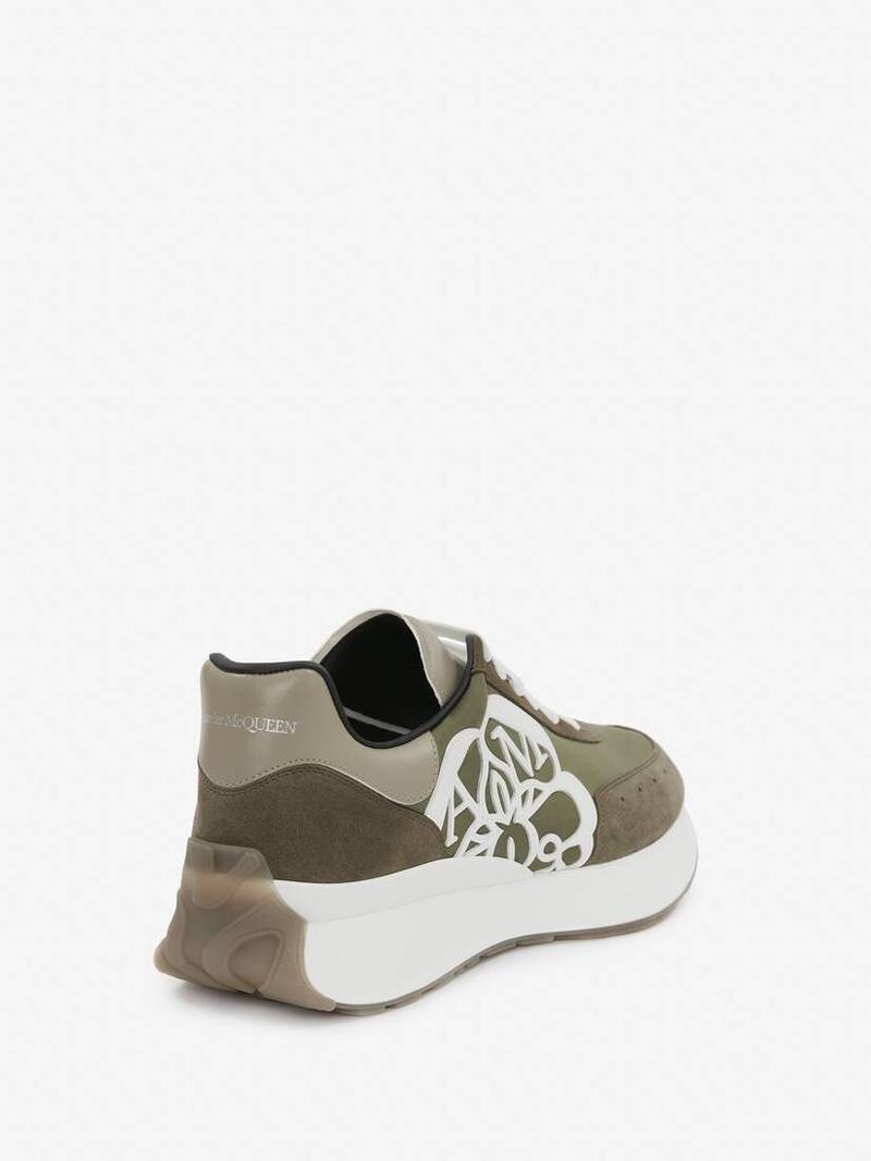Alexander McQueen Men's Sprint Runner in Khaki outlook