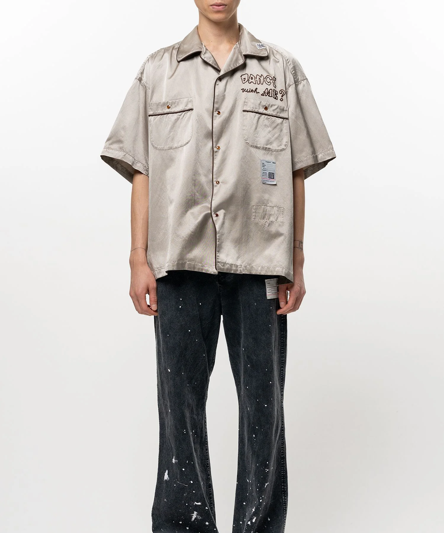 Sun Faded Like Satin Shirt - 1