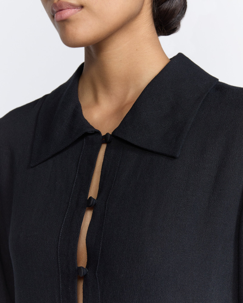 PEPLUM POLO DRESS BLACK 3