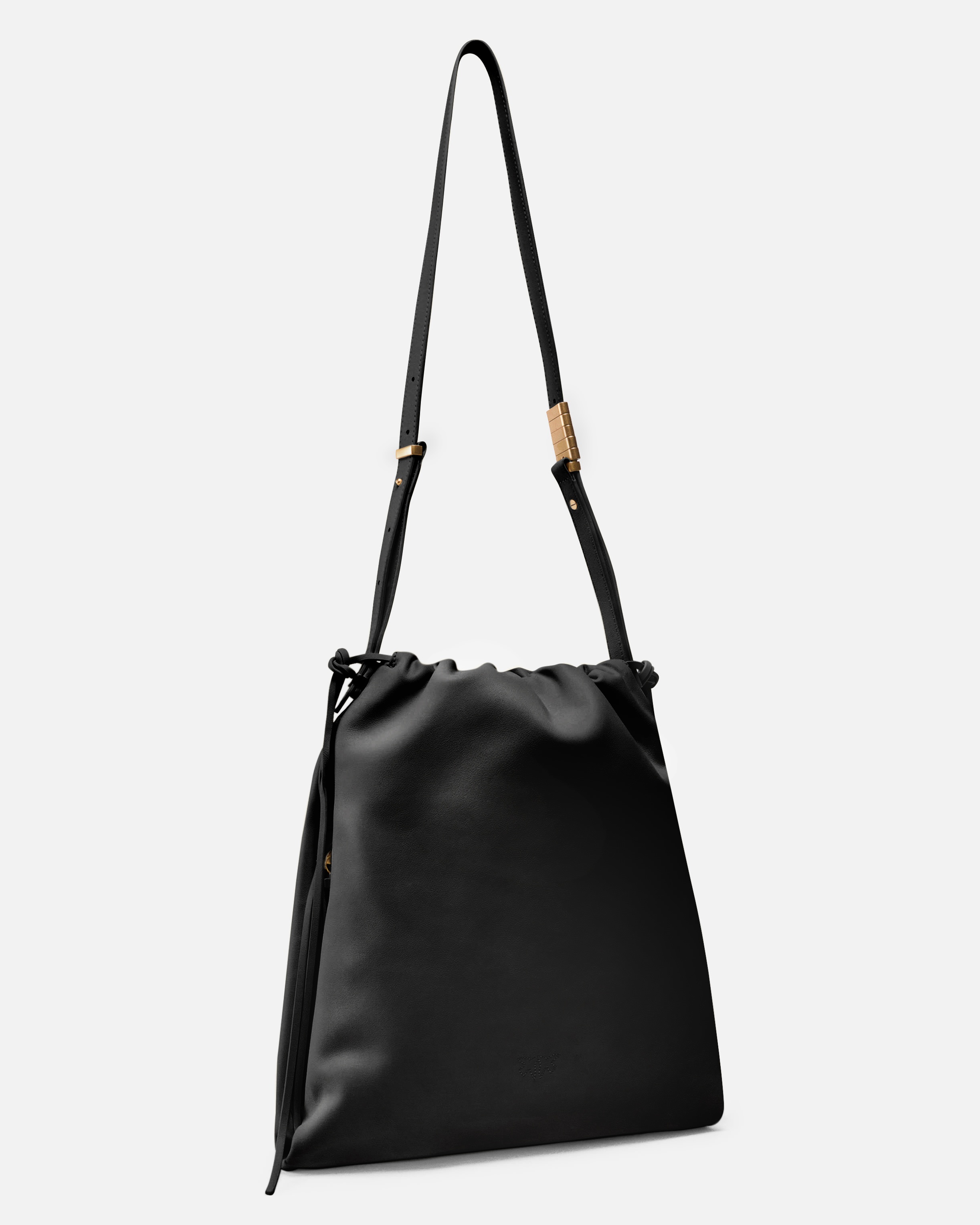 SOFT LEATHER SQUARE BAG WITH LOGO - 2