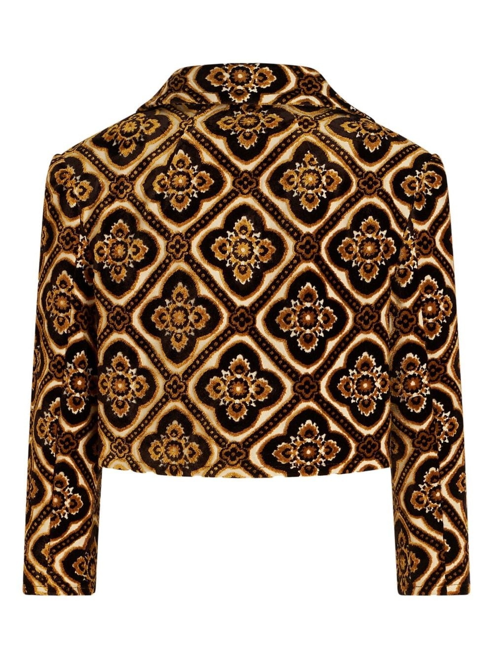 geometric-print cropped jacket - 6