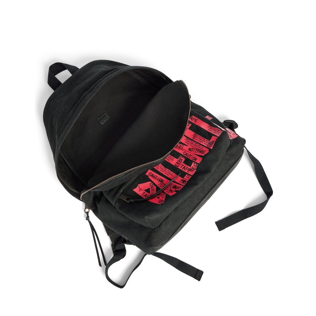 Men's Tape Type Backpack in Black/red - 4