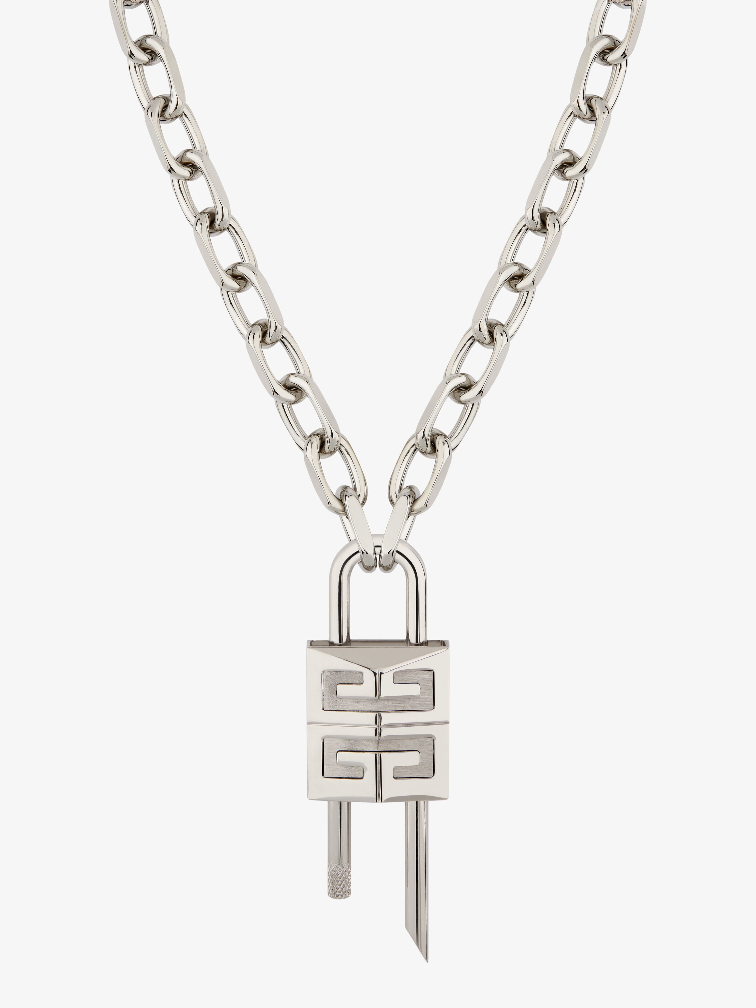 MEDIUM LOCK NECKLACE IN METAL - 3