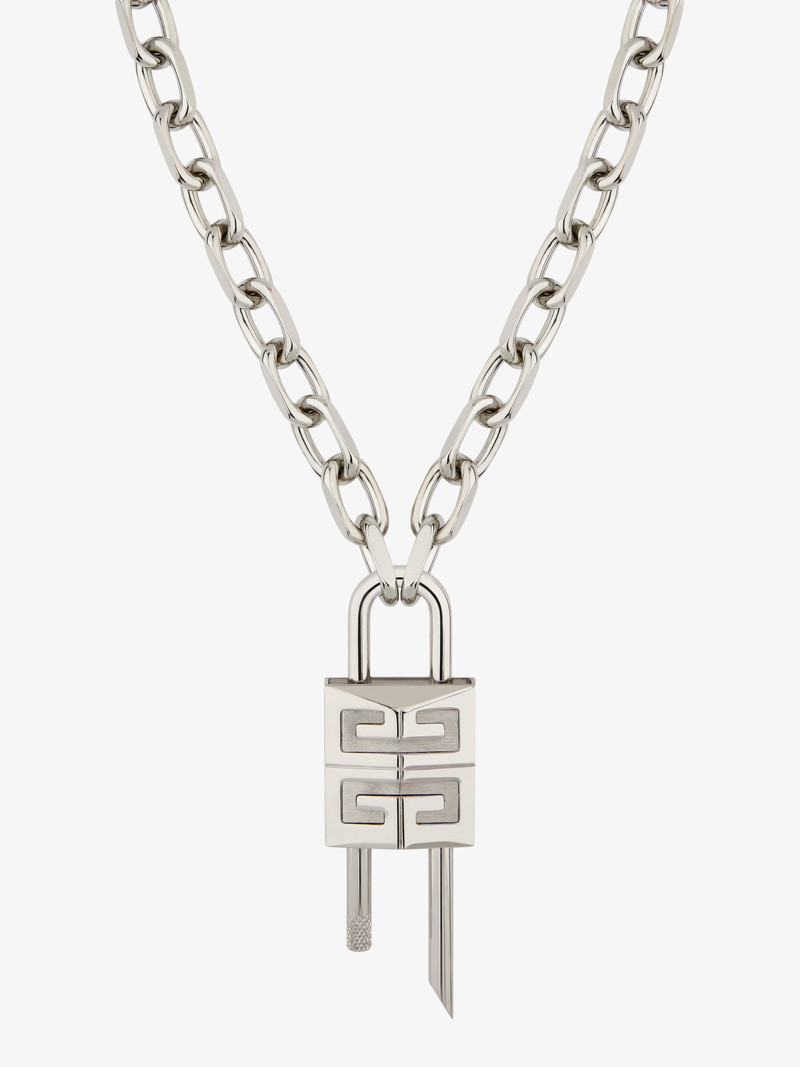 MEDIUM LOCK NECKLACE IN METAL 3