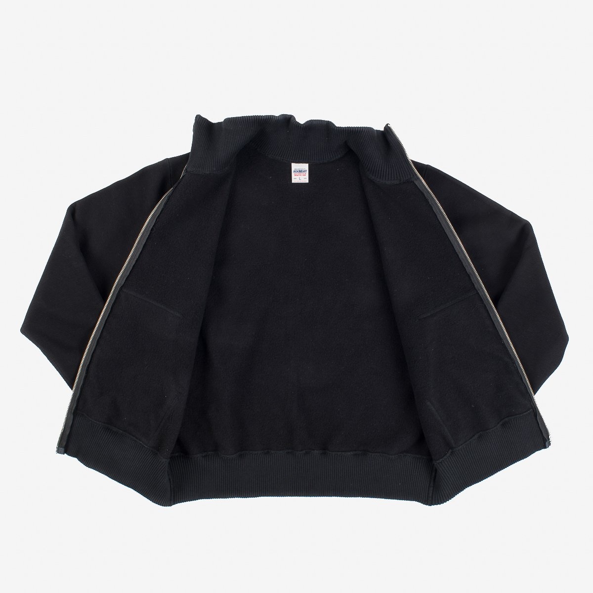 IHSW-45-BLK Windproof Stand Up Collar Sweater - Black - 5