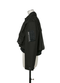 sacai WTAPS Cotton Back Satin x Nylon Twill Jacket | REVERSIBLE